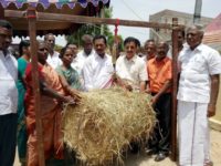 கால்நடைகளுக்கு மானிய விலையில் உலர் தீவனம் வழங்கும் திட்டம் எம்.பி. சந்திரகாசி வேப்பூரில் துவக்கி வைத்தார்.