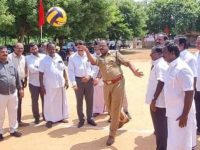 பெரம்பலூரில் மாவட்ட அளவிலான வாலிபால் போட்டி: போலீஸ் எஸ்.பி தொடங்கி வைத்தார்.