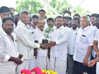 ஆ.இராசா எம்.பி மனைவி பரமேஸ்வரியின் 2ம் ஆண்டு நினைவு நாள்: ஆயிரம் பேருக்கு மரக்கன்று வழங்கப்பட்டது; அமைச்சர்கள் மலரஞ்சலி செலுத்தினர்.