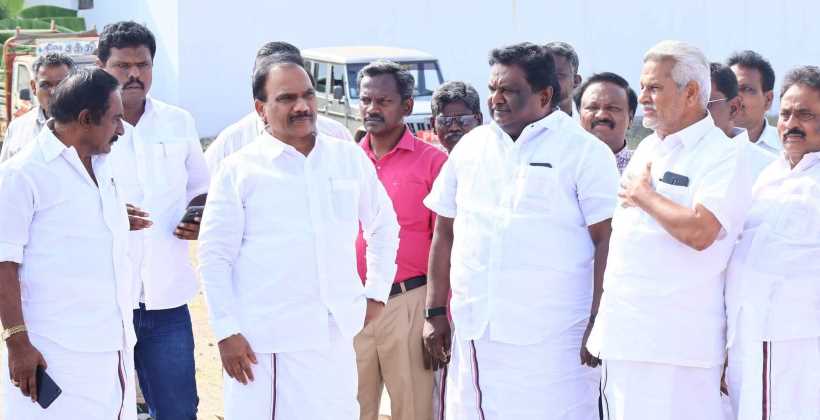 பெரம்பலூர்: ஆனைமுத்து நூற்றாண்டு விழா, நலத்திட்ட உதவிகள் வழங்கும் விழாவிற்கு துணை முதலமைச்சர் உதயநிதி ஸ்டாலின் வருகை ; விழா இடத்தை நீலகிரி எம்.பி ஆ.ராசா, அமைச்சர் சிவசங்கர் ஆய்வு!