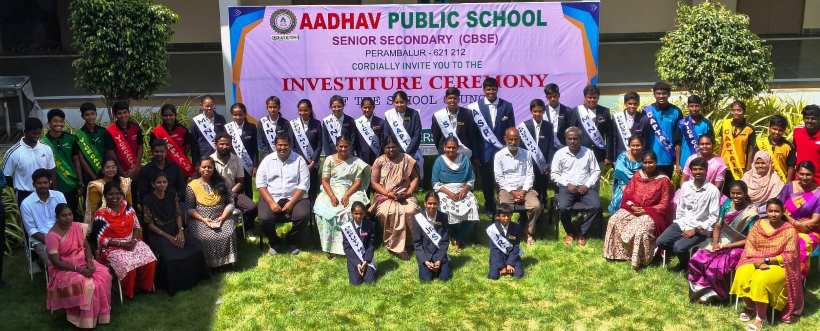 பெரம்பலூர்: ஆதவ் பப்ளிக் பள்ளியில் மாணவர் பேரவை பதவியேற்பு விழா!